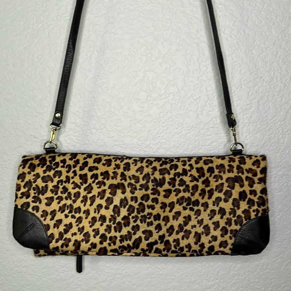 Pietro Alessandro New York Calf Hair Leopard Animal Print Crossbody - Picture 2 of 11